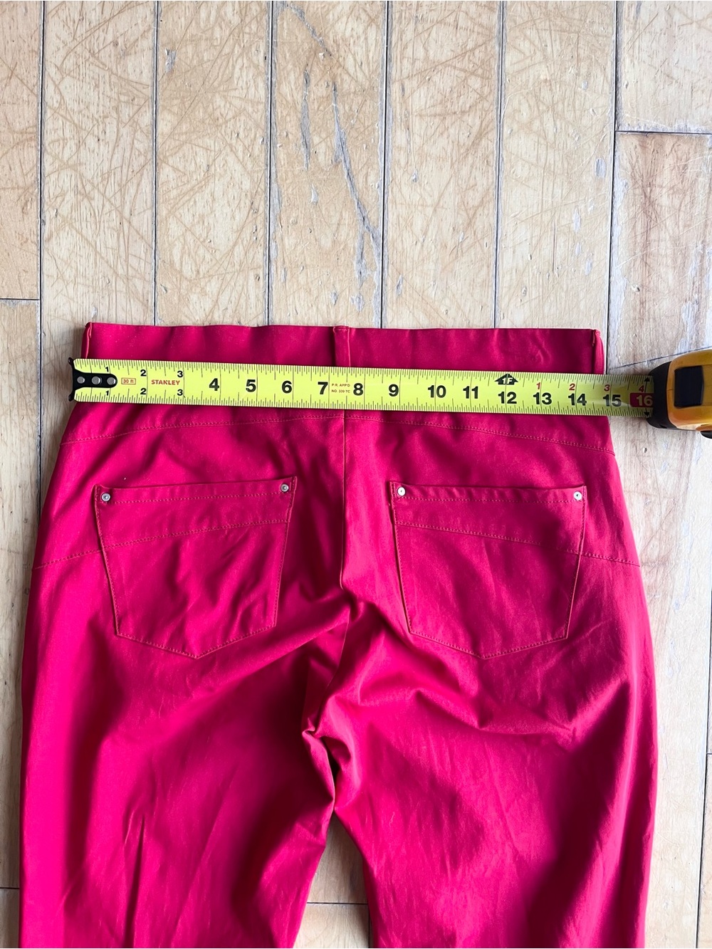 Raffaello Rossi Minimalist Red Slim-fit Pants Trousers Size 36 - Picture 9 of 11
